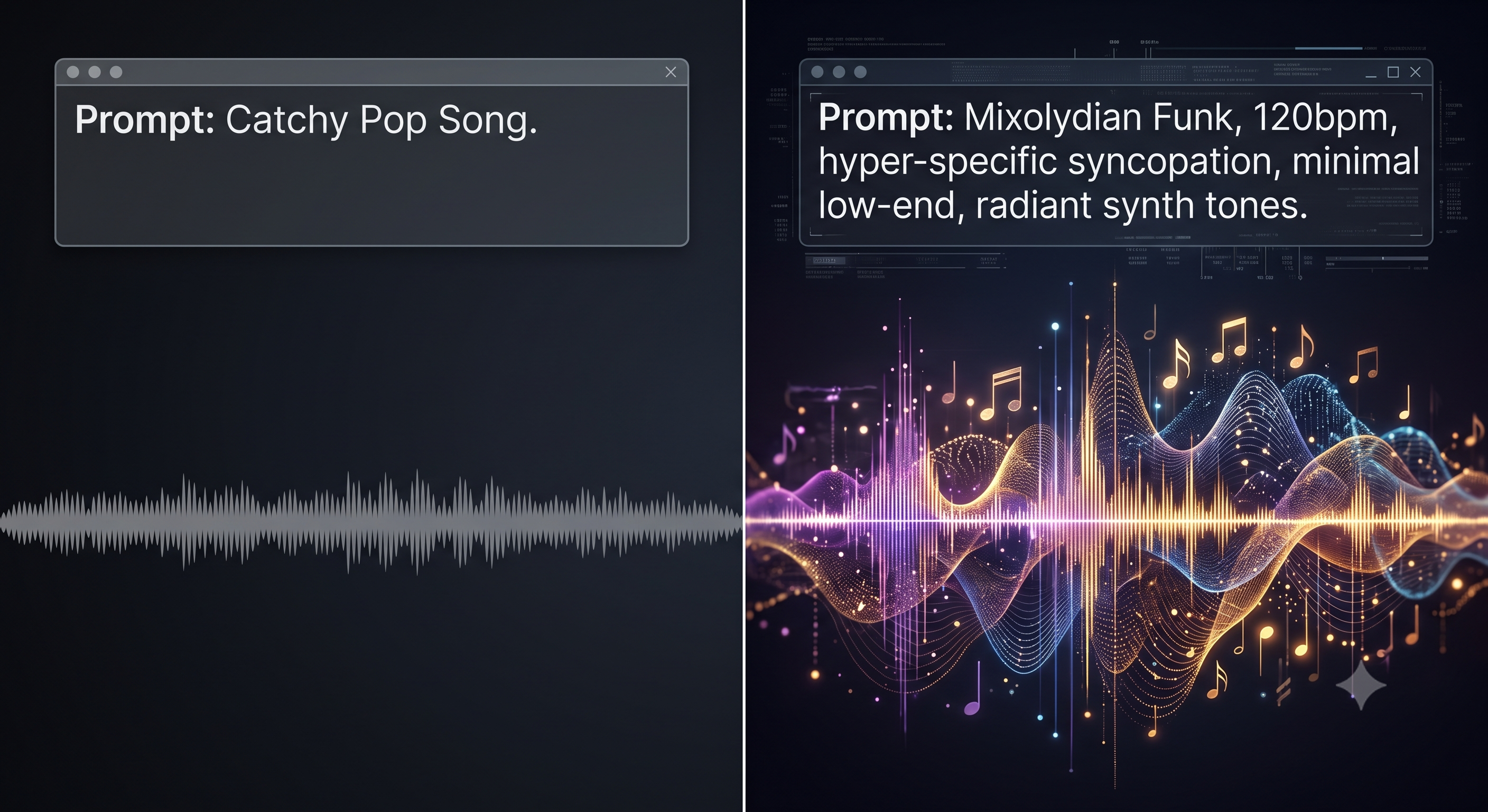 The Limit of Taste: Contrasting a simple pop song prompt with a complex musical architecture prompt